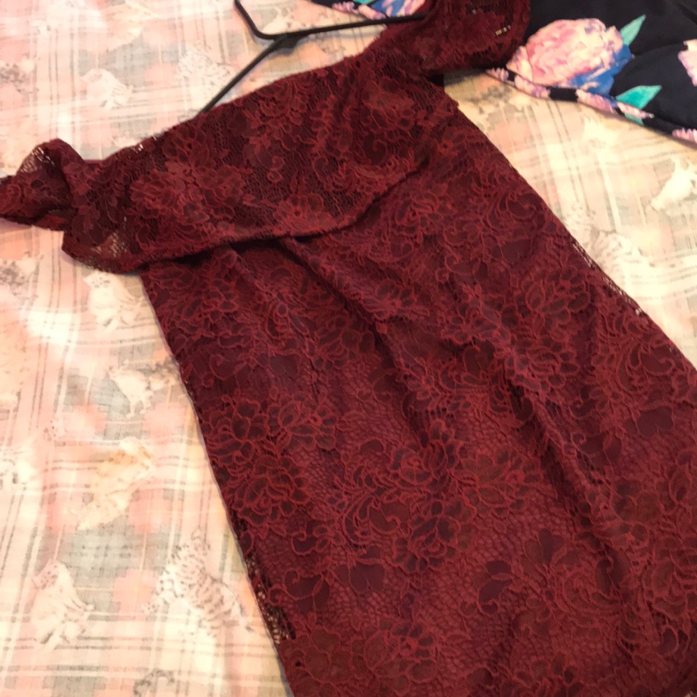 Burgundy dress I wore once to a wedding!